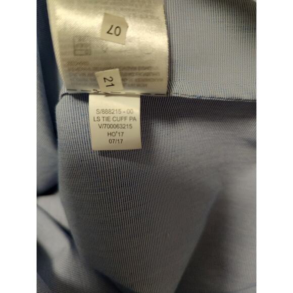 Banana Republic Parker Blue White Micro Check Long Sleeve Tunic Shirt Small - Picture 13 of 13